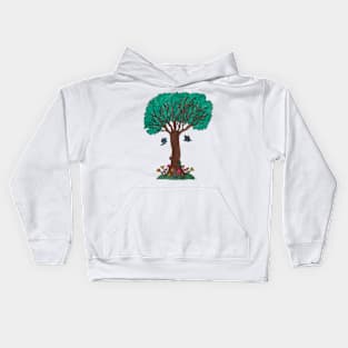 Tree With Critters Kids Hoodie